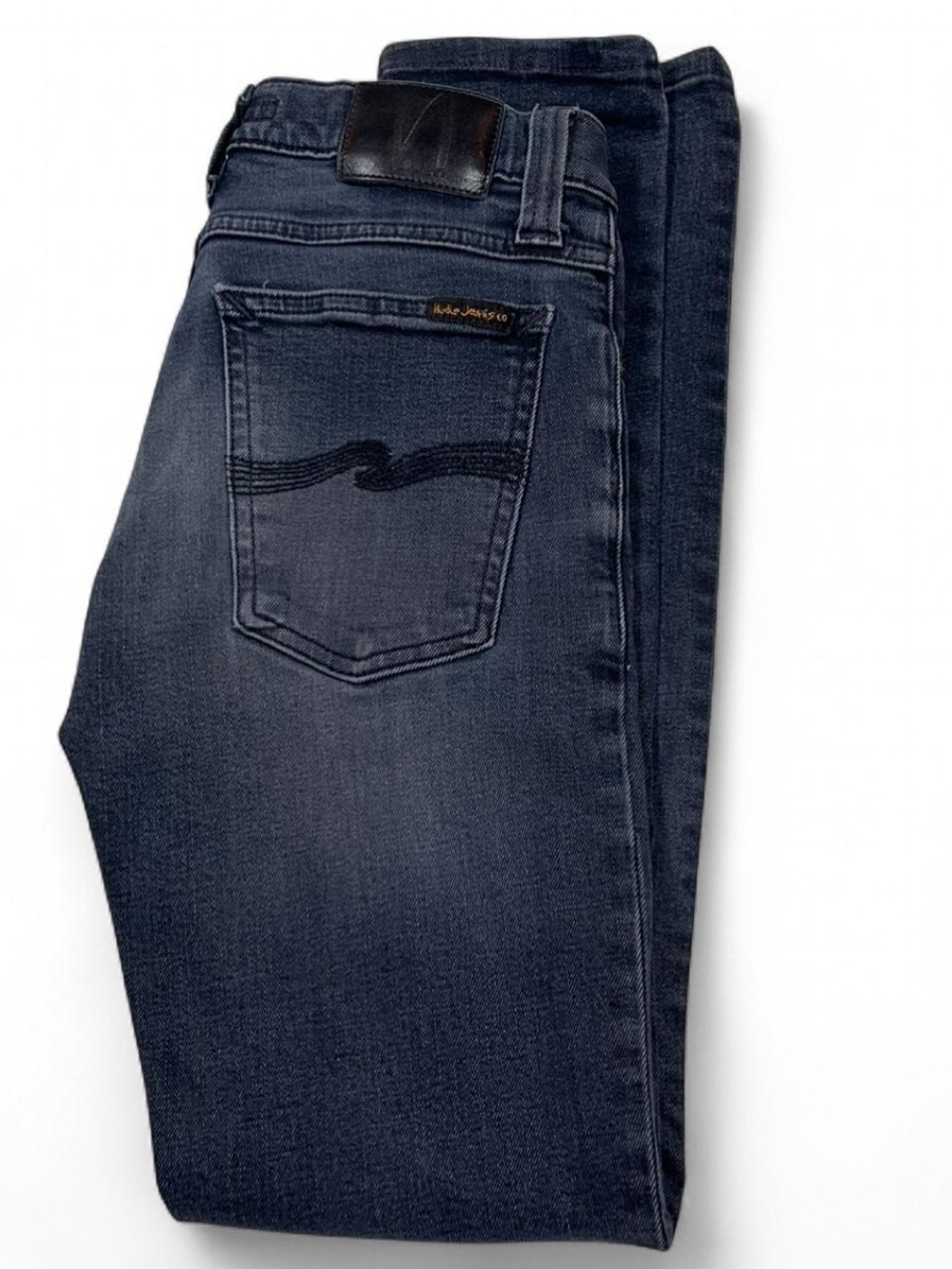 Nudie Jeans ITALY Tight Long John Organic Black Skinny Jeans Women’s Sz W26 L29